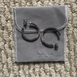 Vintage Silver Bejeweled Hoop Earrings [BUNDLE DISCOUNT]